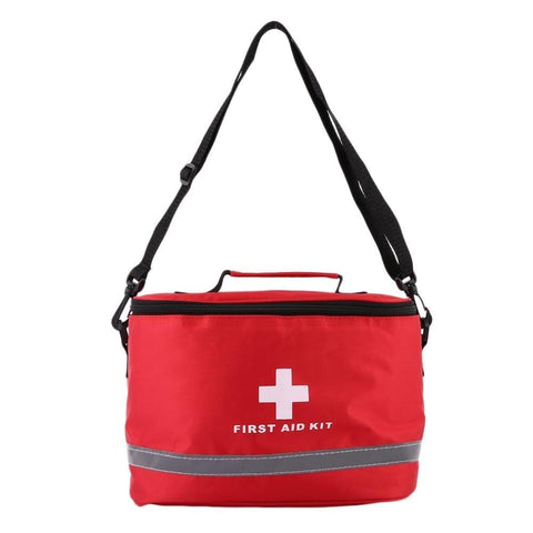 Red Nylon Striking Cross Symbol High-density Ripstop Sports Camping Home Medical Emergency Survival First Aid Kit Bag Outdoors