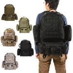 2018 Outdoor Military Tactical Backpack Rucksacks Sports Hiking Camping Backpack Mountaineering Bag Travel Two double zippers