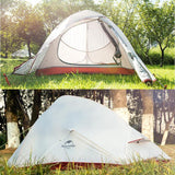 Naturehike Outdoor Camping Travel Tent Three Seasons Double Layer Sleeping Tents for 2-person Silicone Coating Waterproof Hiking