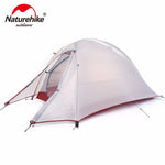 Naturehike CloudUp Series Ultralight Hiking Camping Tent 20D/210T Fabric For 1 Person With Mat Outdoor traveling Equipment