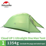 Naturehike CloudUp Series Ultralight Hiking Camping Tent 20D/210T Fabric For 1 Person With Mat Outdoor traveling Equipment