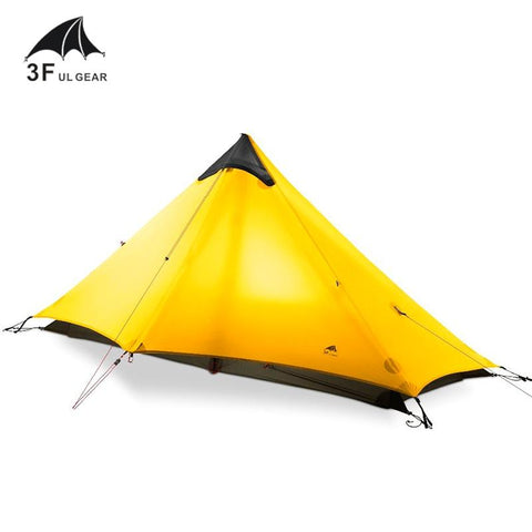 3F UL Gear Lancer1 Ultralight 15D Silicone Coated 1 Man Single Person Backpacking Tent 3 Season For Camping Hiking Trekking