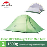 Naturehike CloudUp Series Ultralight Hiking Camping Tent 20D Fabric For 2 Person With Mat Outdoor Traveling Equipment