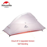 Naturehike CloudUp Series Ultralight Hiking Camping Tent 20D Fabric For 2 Person With Mat Outdoor Traveling Equipment