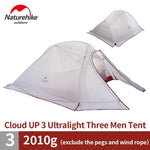 Naturehike CloudUp Series Ultralight Hiking Camping Tent 20D Fabric For 2 Person With Mat Outdoor Traveling Equipment