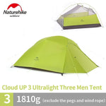 Naturehike CloudUp Series Ultralight Hiking Camping Tent 20D Fabric For 2 Person With Mat Outdoor Traveling Equipment